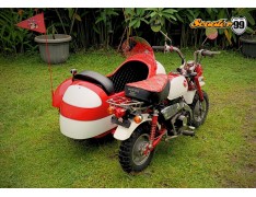 Sidecar Kit for Honda Monkey Red & White Classic Edition